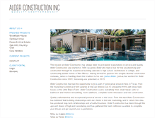 Tablet Screenshot of alderconstructioninc.com